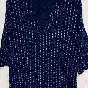 J. Crew Anchor Print Coverup